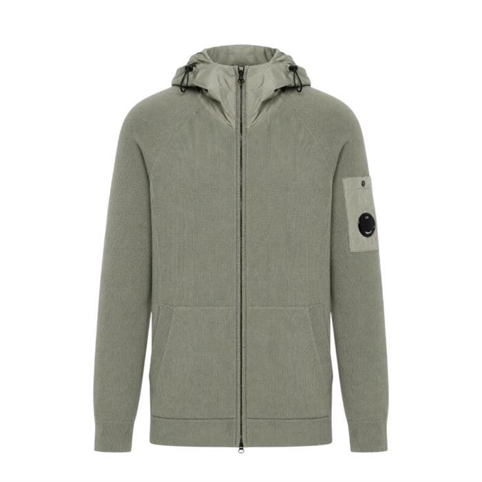 CP Company Cotton Mixed Hooded Knit Sweater