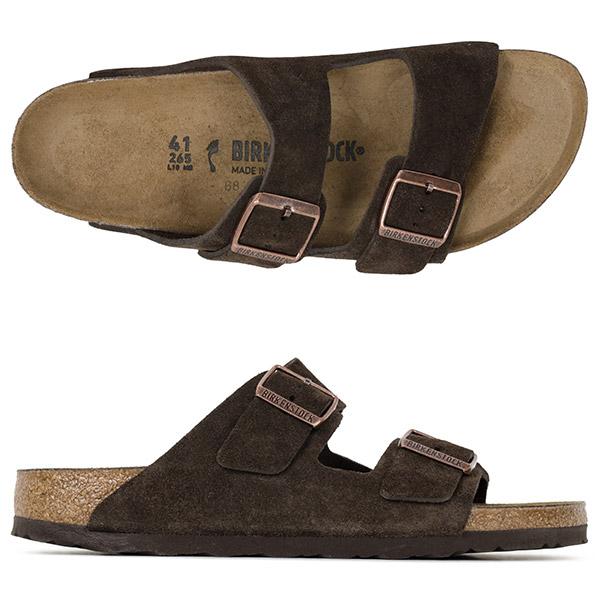 Birkenstock Mocha Suede Arizona Slide Sandals Unisex