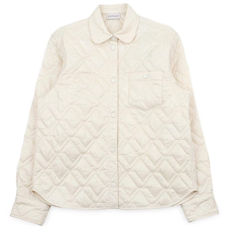 Moncler Women’s Logo Patch Quilted Jacket Ivory 2F00001 788UY 052