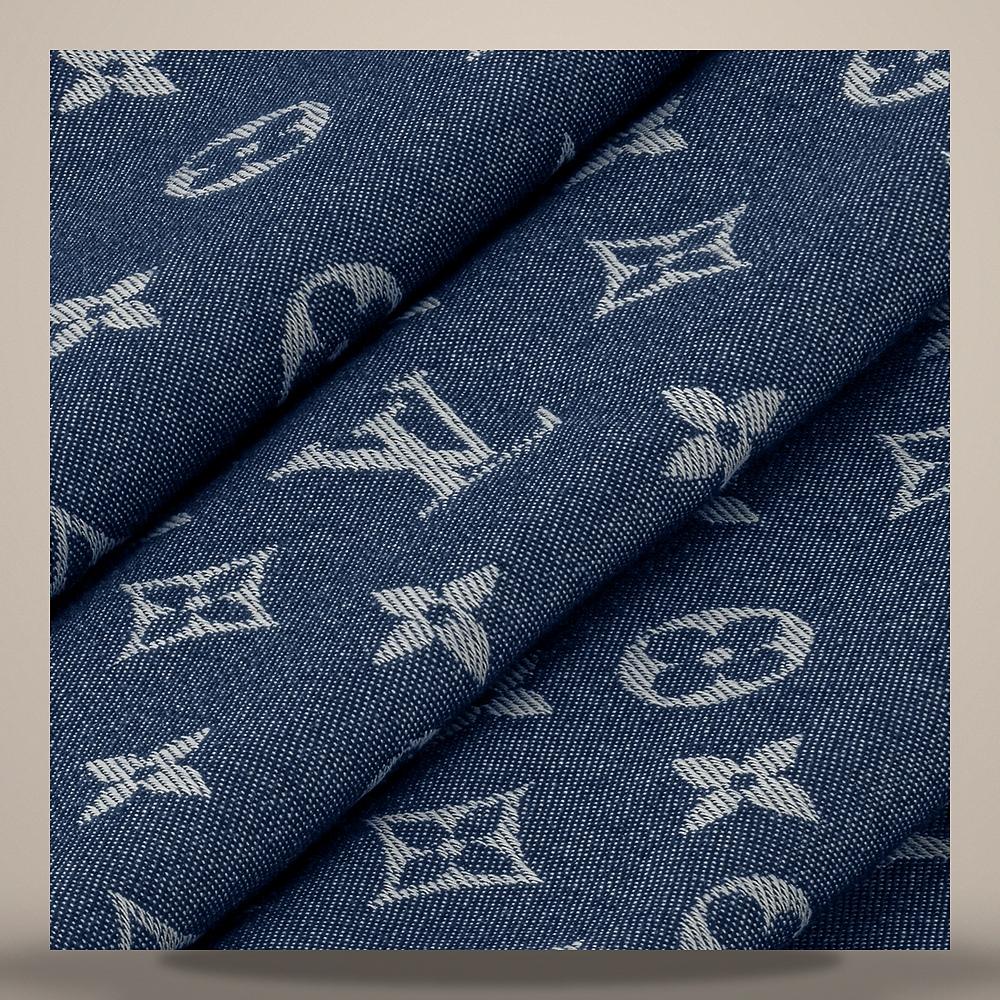 Louis Vuitton All About Monogram Denim Blue Stole Scarf