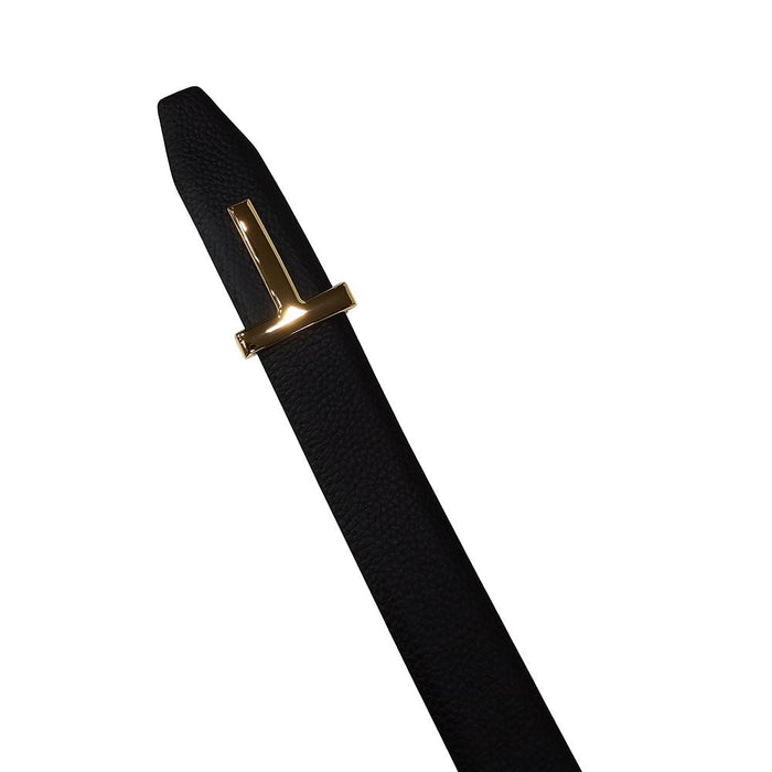 TOM FORD T Icon Reversible Leather Belt 3cm Brown Black