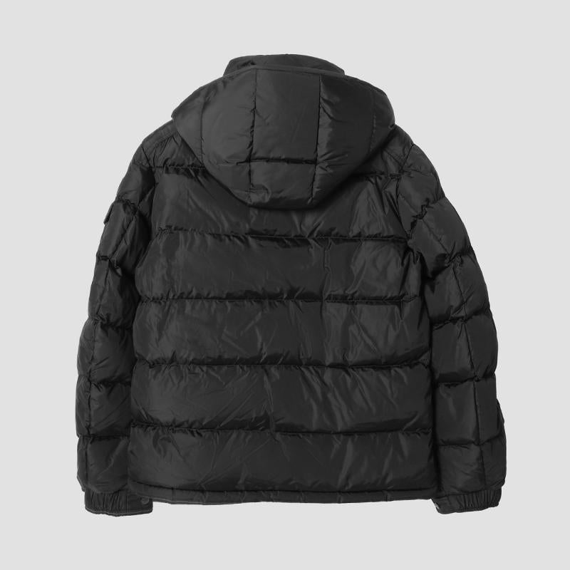 Moncler Maya Hooded Short Down Puffer Jacket Black