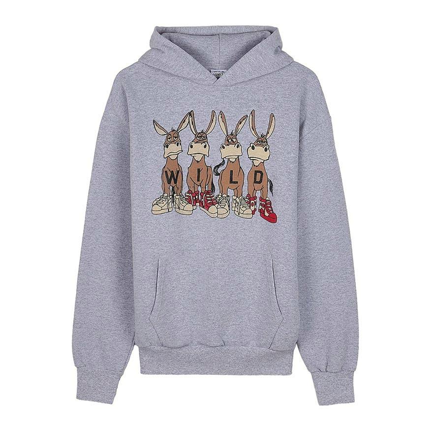Wild Donkey Heather Grey Unisex FC Basket Hoodie