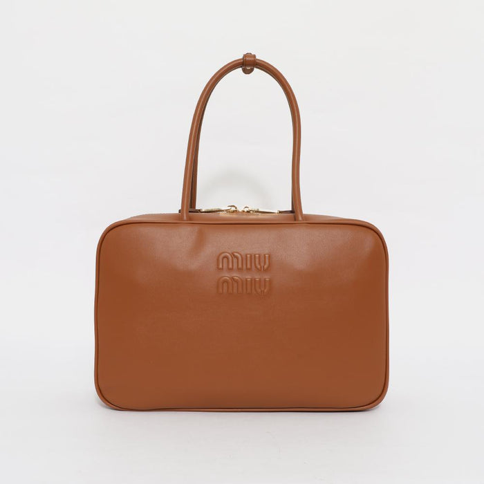Miu Miu Embossed Logo Leather Large Women’s Tote Bag