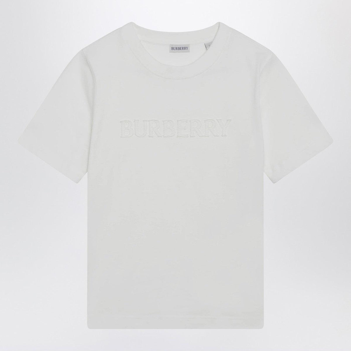 BURBERRY Short Sleeve Logo T-Shirt Women’s Cotton White