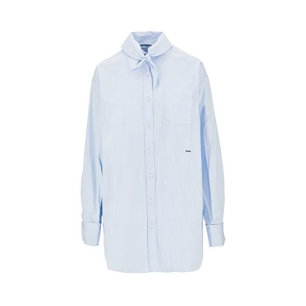 PRADA White Cotton Button-Up Shirt