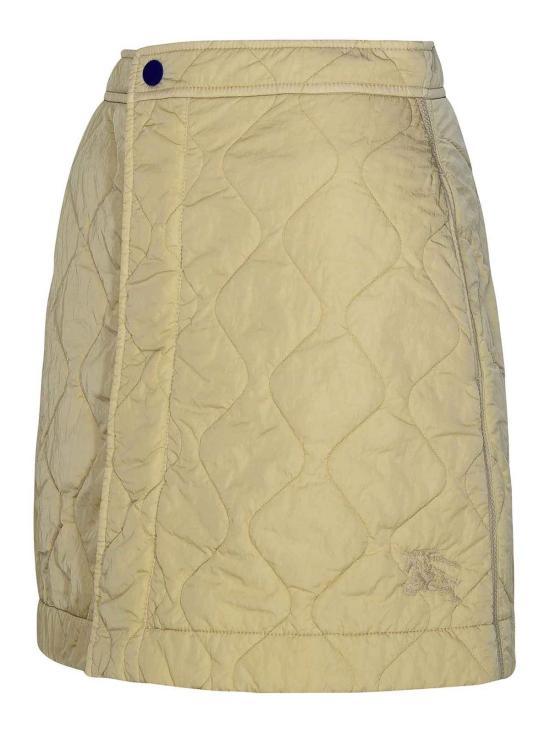 BURBERRY Quilted Mini Skirt Black Ladies