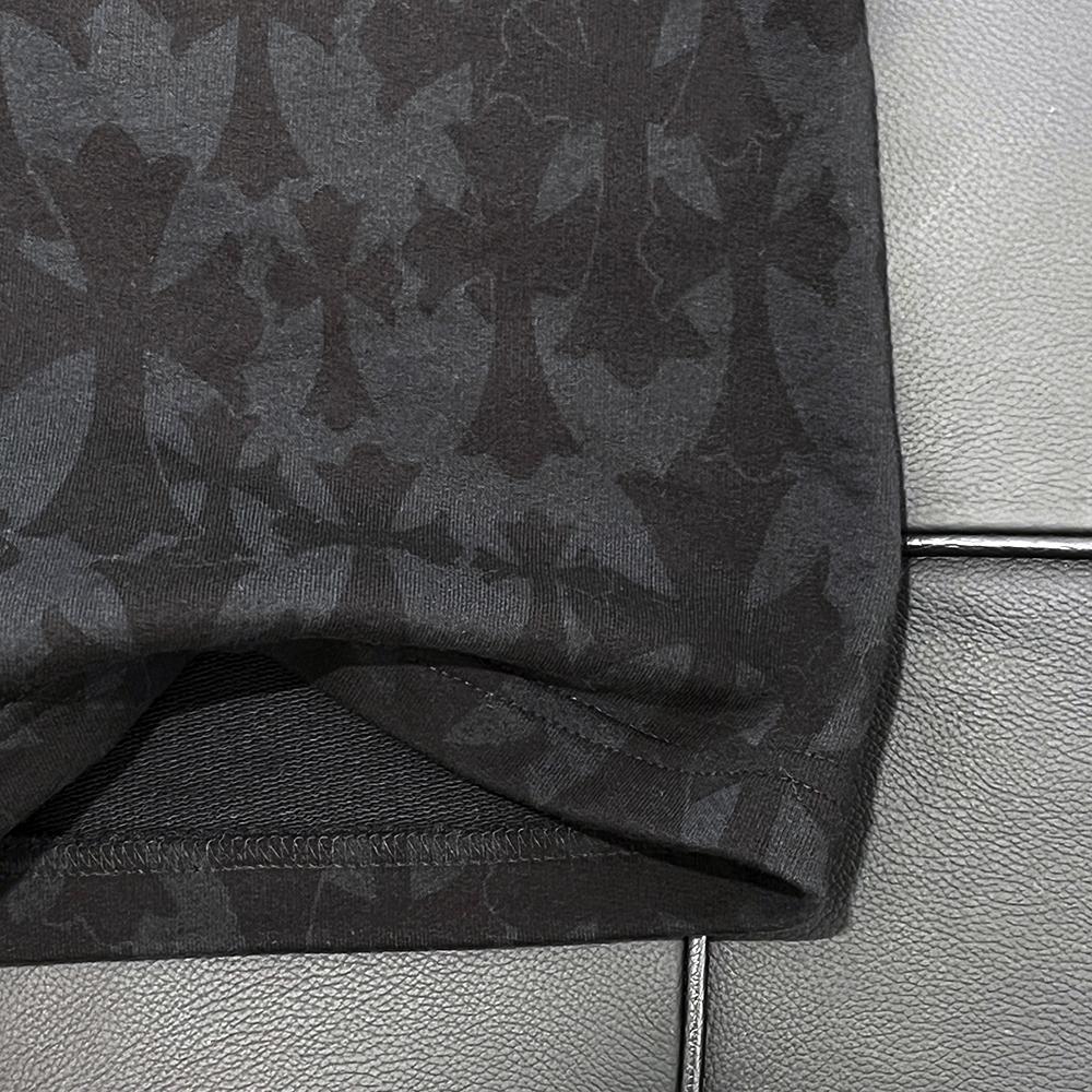 Chrome Hearts Black Camo Horseshoe Logo Sweat Shorts Unisex