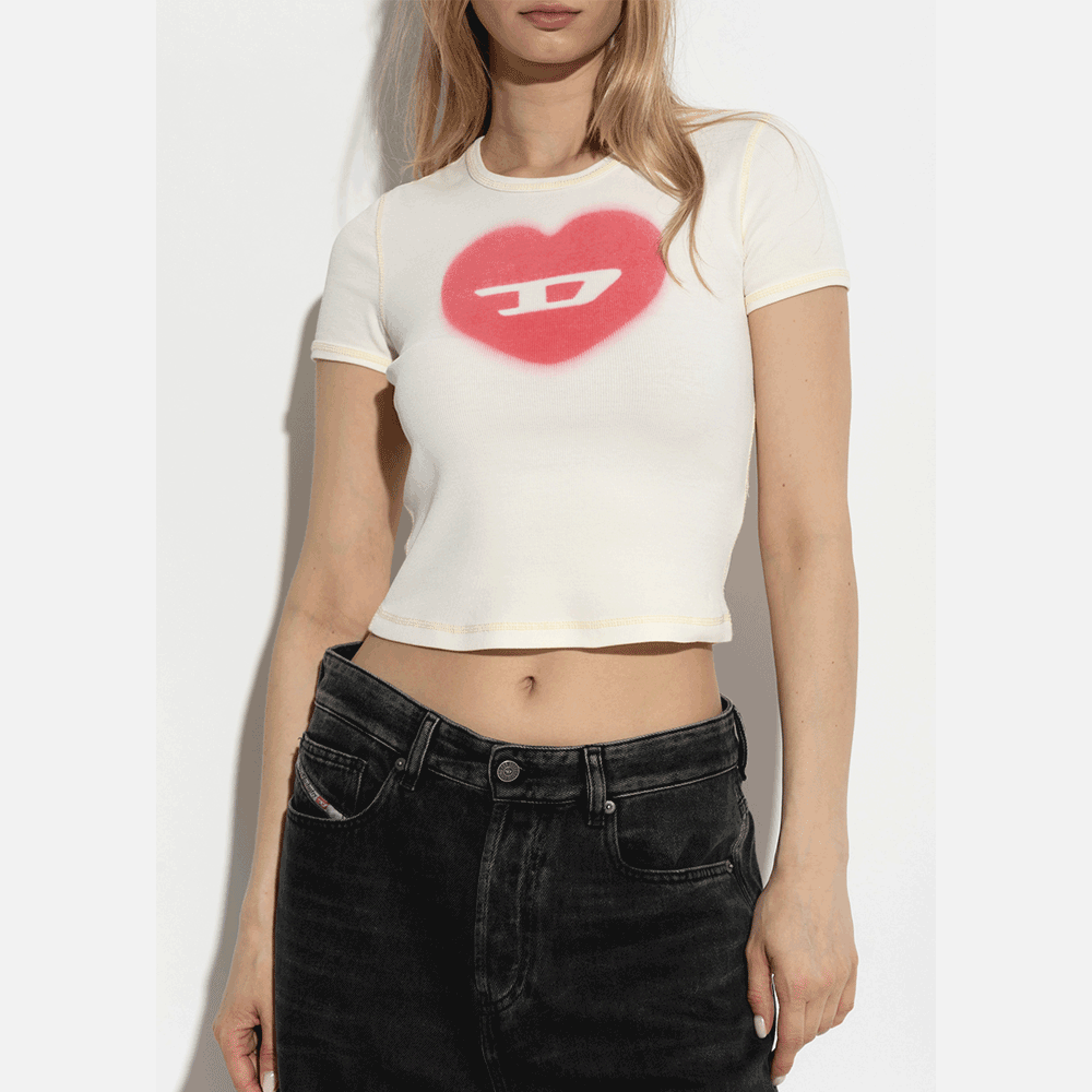 DIESEL TEle Women’s Short Sleeve T-Shirt A12836 0SQAD 1AM