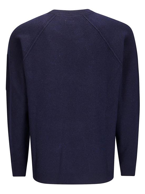 CP Company Lambswool Crewneck Sweater Total Eclipse Navy Me 19CMKN040A110149A888