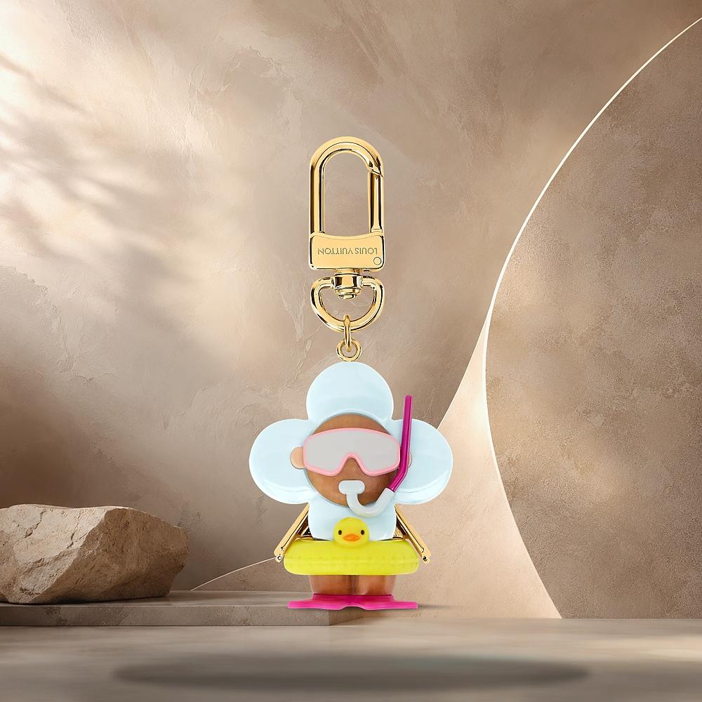 Louis Vuitton Vivienne Snorkeling Blue Bag Charm Key Ring M03751