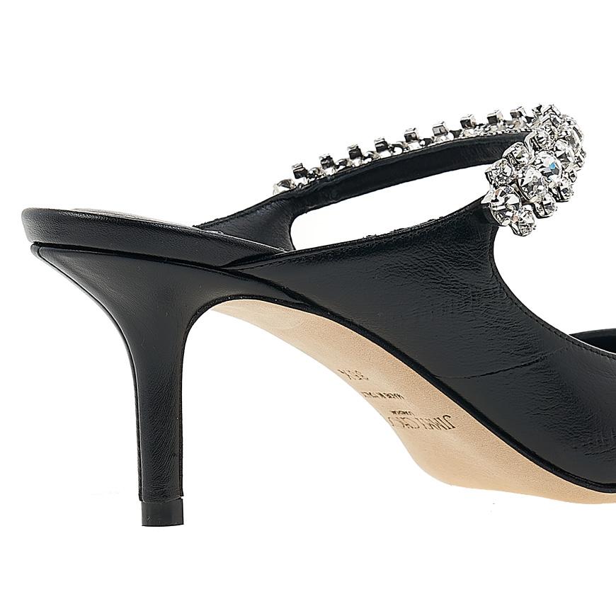 Jimmy Choo Bing Crystal Strap Mule Slides for Women BING 65 EBK BLACK 1