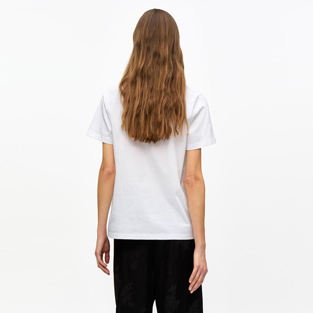 GANNI Relaxed Fit Short Sleeve T-Shirt White T4288 151