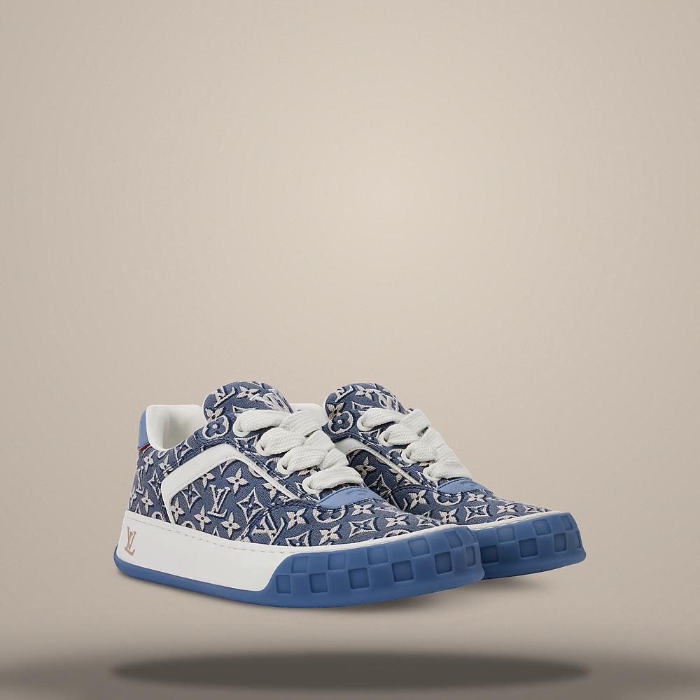 Louis Vuitton Blue LV Tilted Low Top Sneakers 1AKQKH