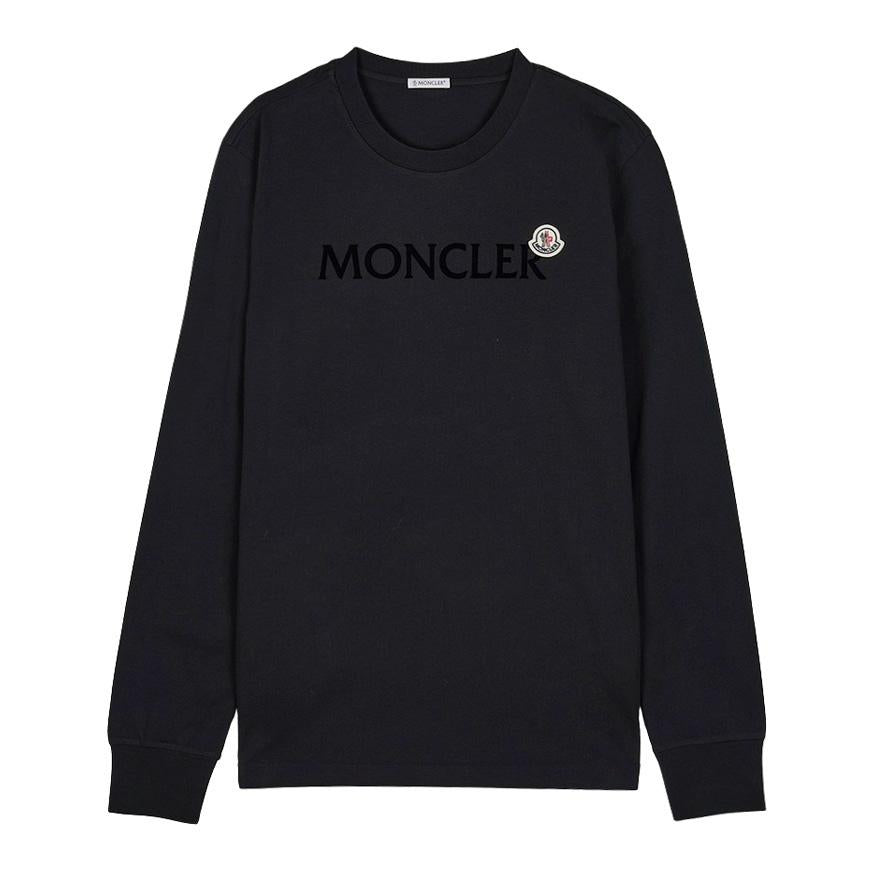 Moncler Men’s Logo Motif T-Shirt Black Cotton