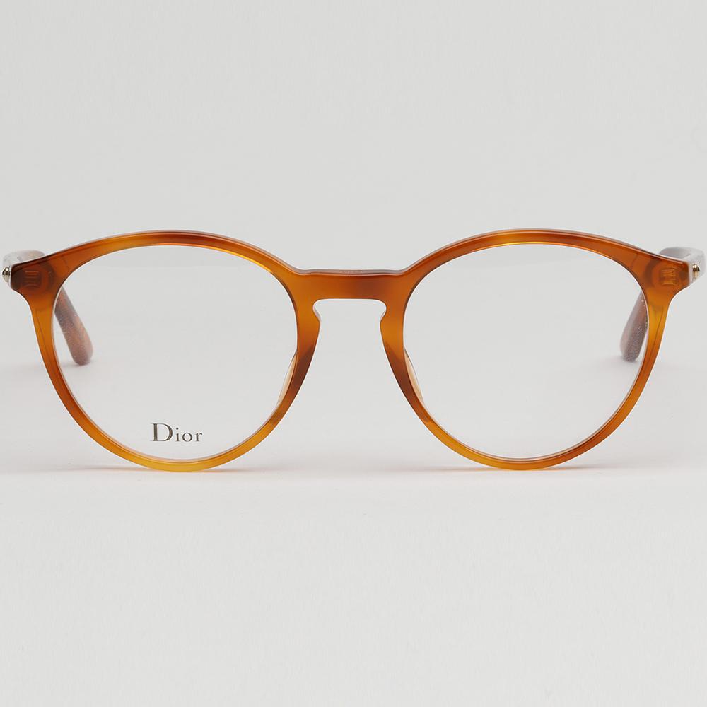 DIOR Light Tortoise Acetate Unisex Eyeglass Frames MONTAIGNE53 SX7