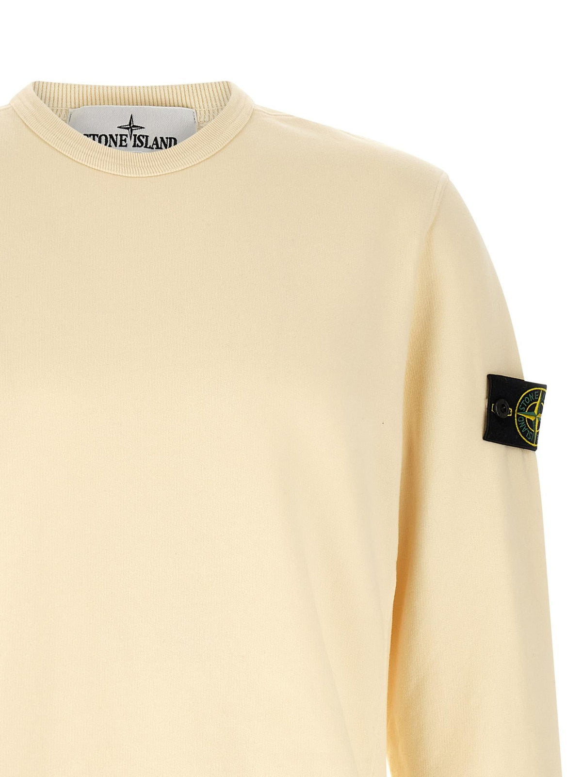 STONE ISLAND Black Cotton Logo Patch Sweatshirt