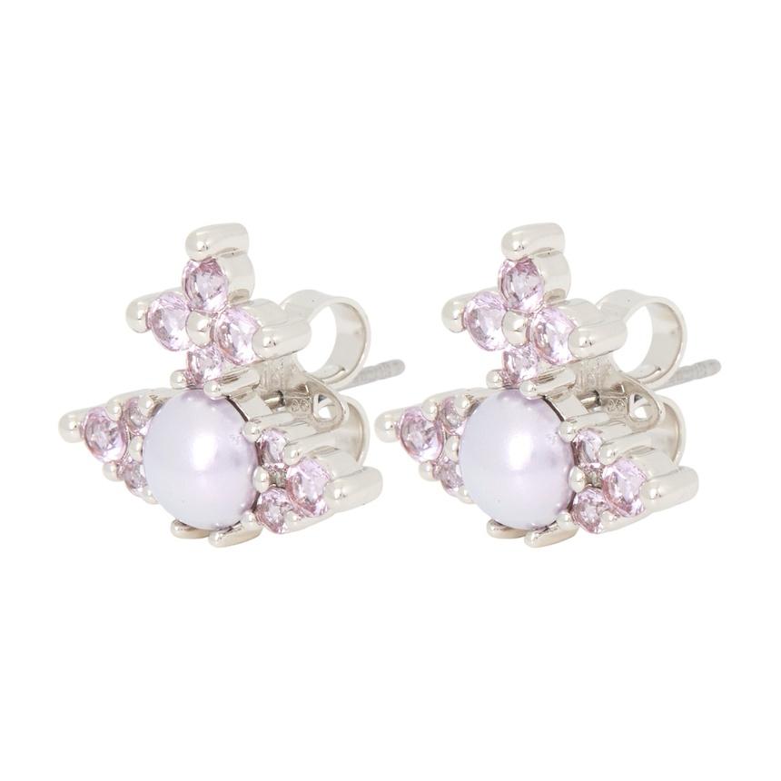 Vivienne Westwood Pewter Feodora Earrings for Women