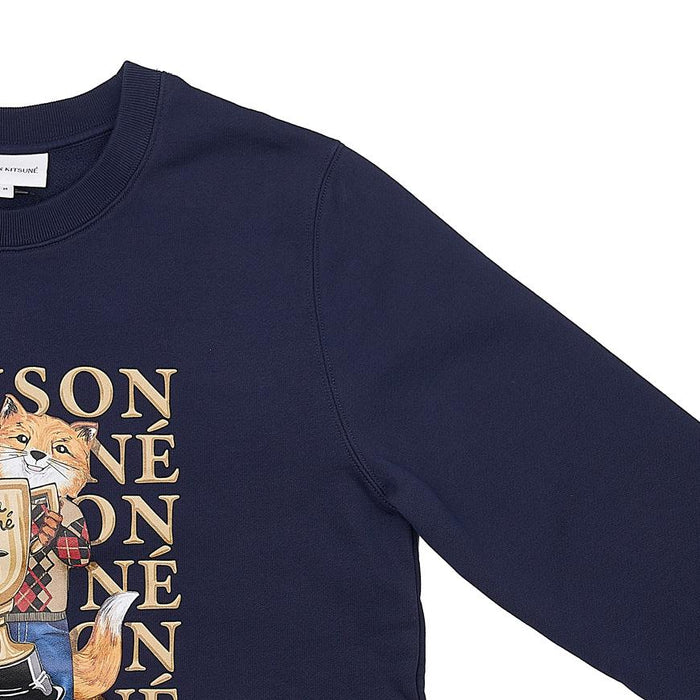 Maison Kitsune Women Fox Champion Regular Sweatshirt Navy