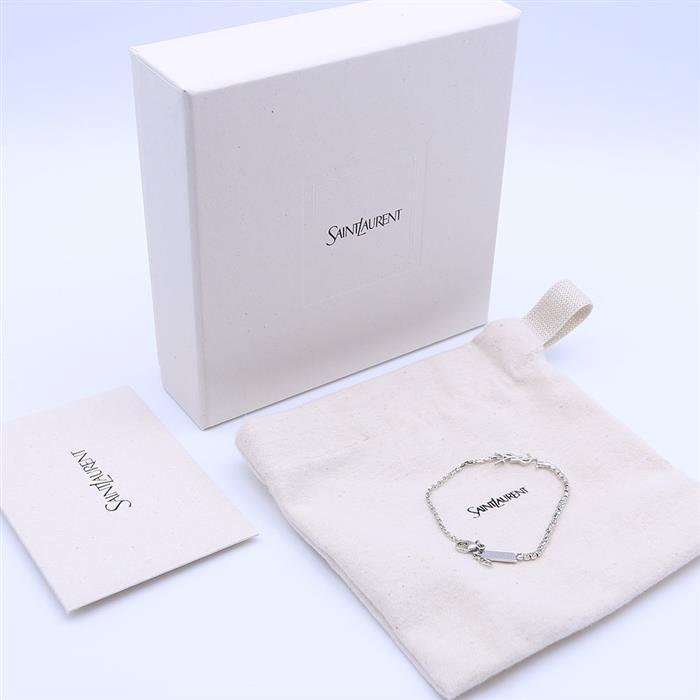 Saint Laurent Cassandra Charm Rhinestone Bracelet