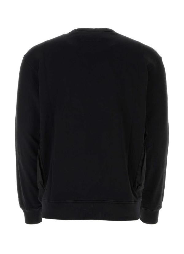 CP Company Cotton Fleece Mixed Pocket Sweatshirt Jacket Black