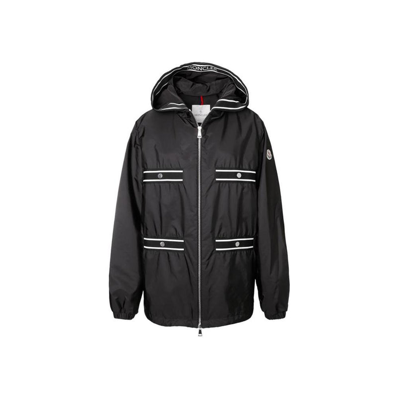 Moncler Logo Windbreaker Black Jacket
