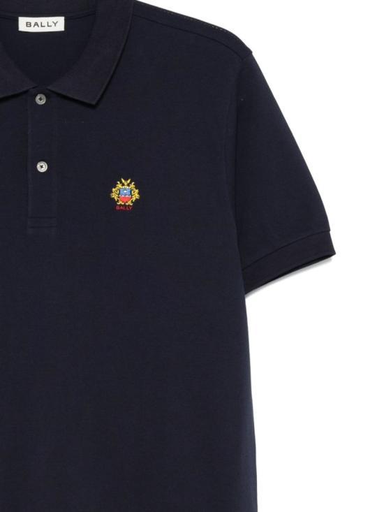 BALLY Cotton Polo Shirt for Men MJE06NCO449U590 BLACK DOM
