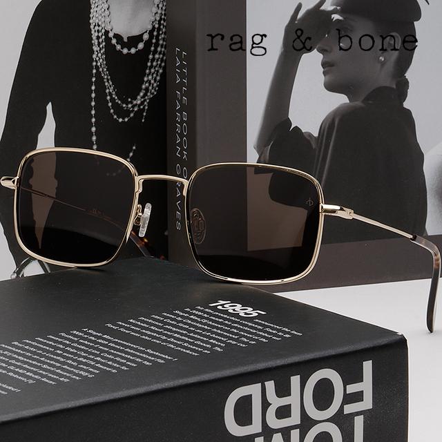 rag & bone Gold Brown Square Sunglasses RNB5023S J5G70