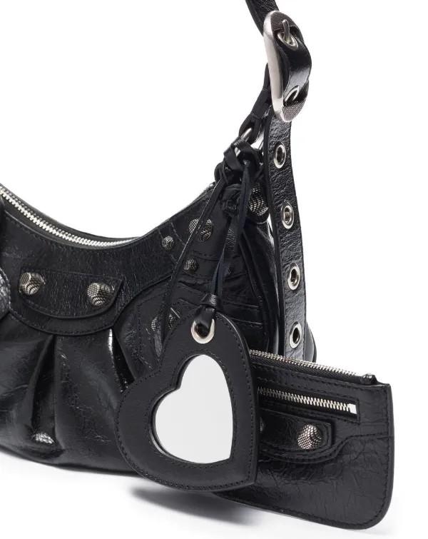 BALENCIAGA Le Cagole XS Shoulder Bag Black Leather