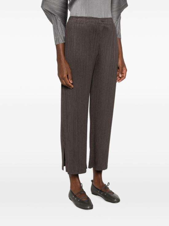 PLEATS PLEASE Charcoal Pleated Suit Pants Women’s Classic Trousers