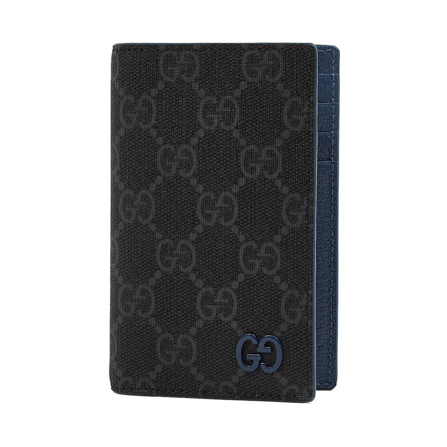 GUCCI GG Long Card Holder Wallet for Men Black Leather