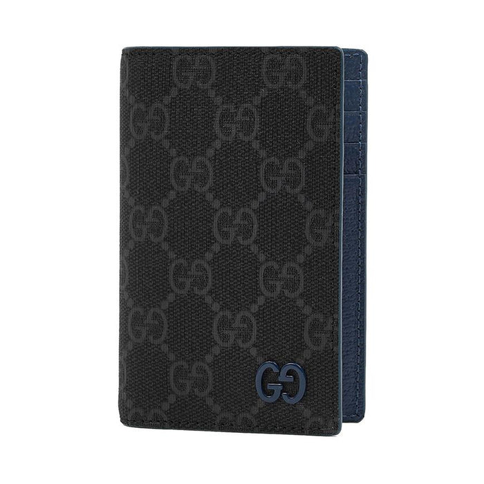 GUCCI GG Long Card Holder Wallet for Men Black Leather