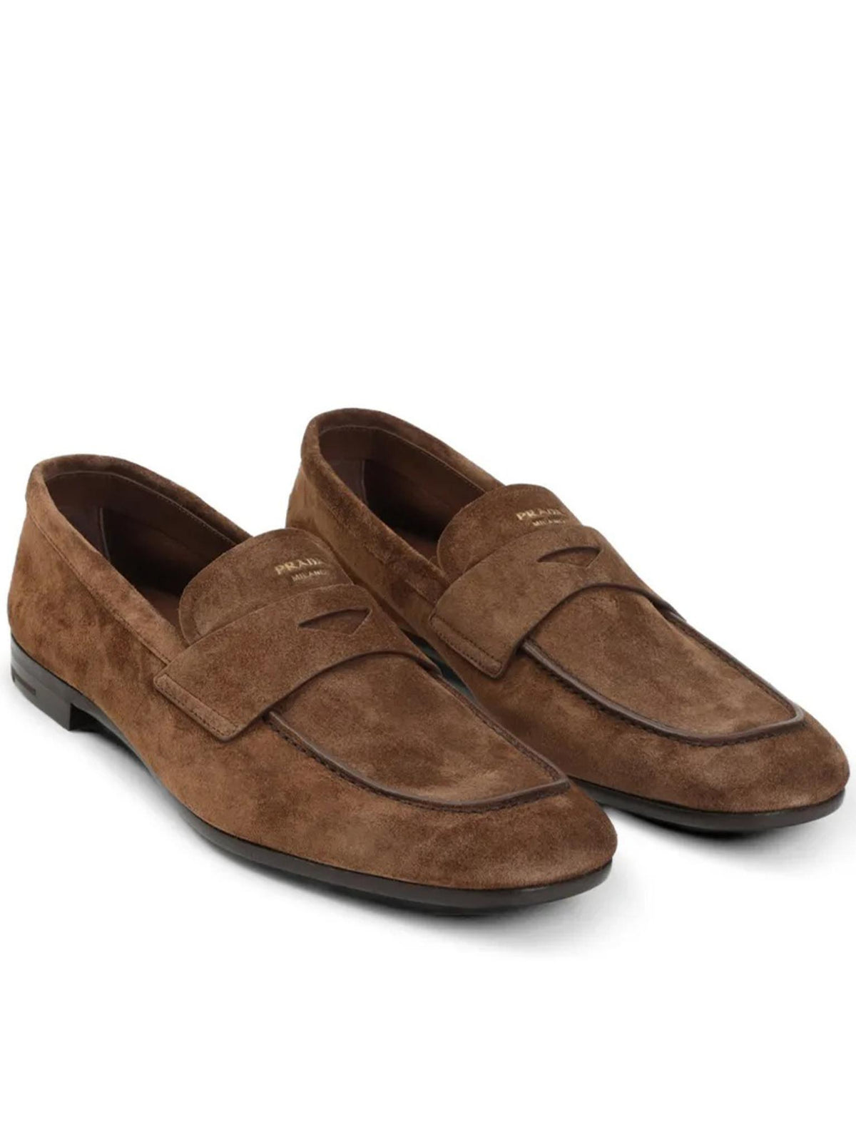 PRADA Black Leather Penny Loafers Men’s Dress Shoes