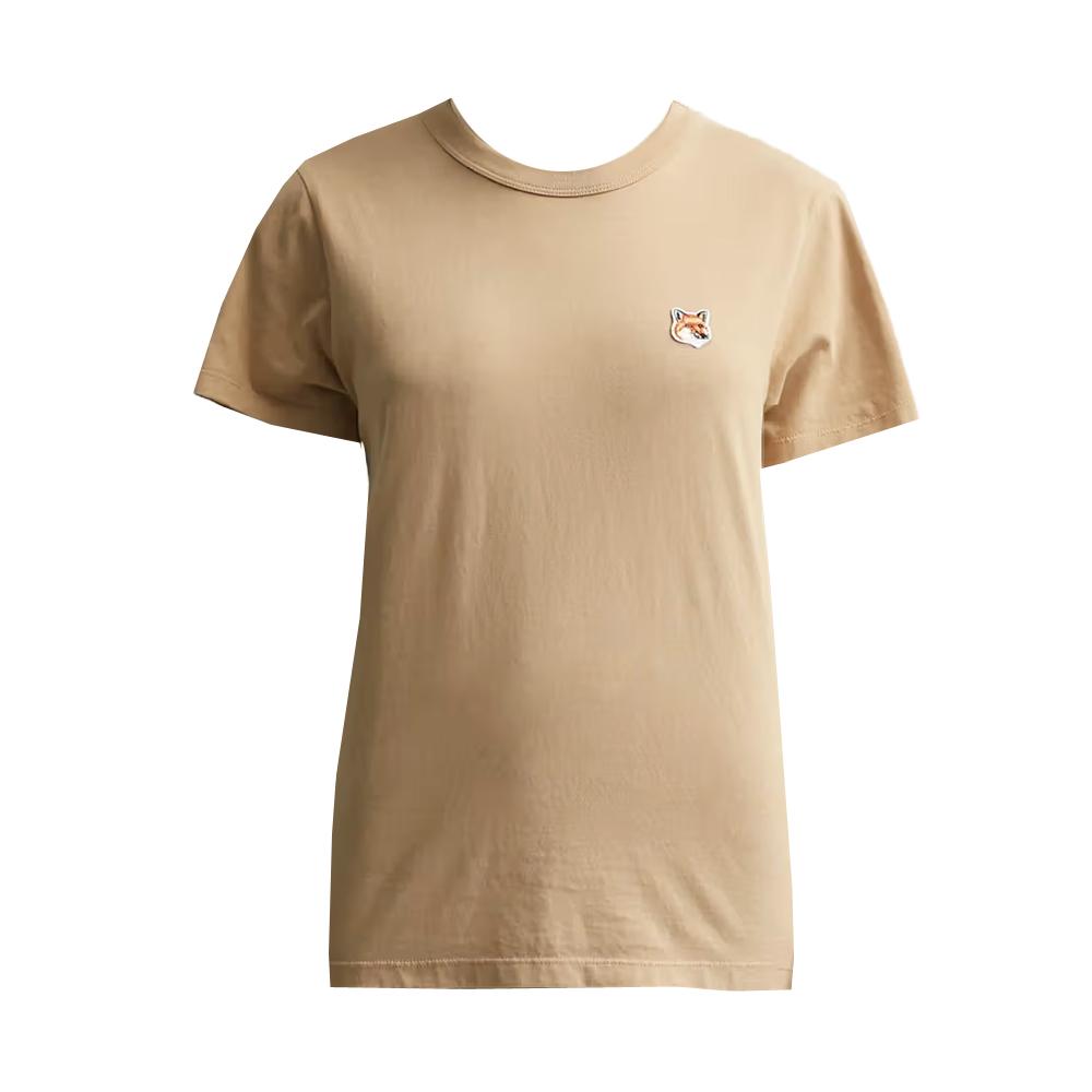 Maison Kitsune Women's Beige Fox Logo T-Shirt AW00103KJ0005 P220