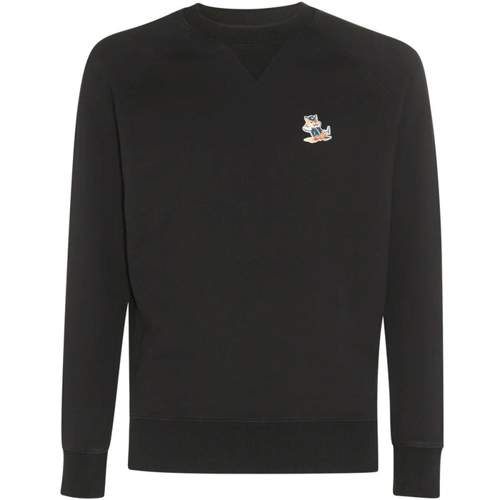Maison Kitsune Black Dressed Fox Logo Sweatshirt KM00304KM0001 P199