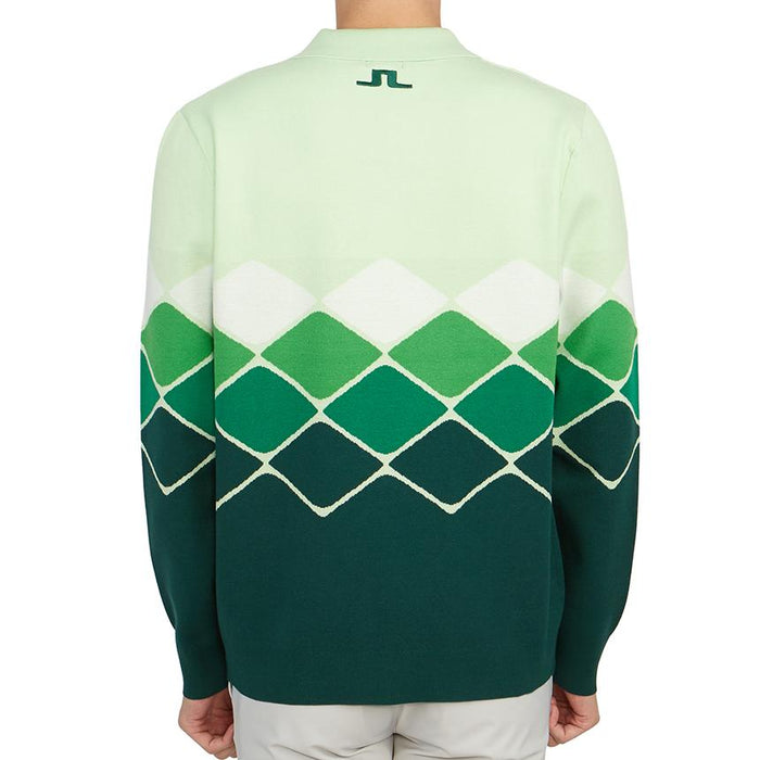 J LINDEBERG Men’s Collared Knit Sweater Golf Navy