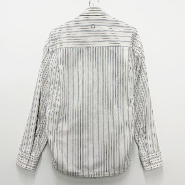 WOOYOUNGMI Logo Stripe Patch Long Sleeve Shirt W261SH10 834L