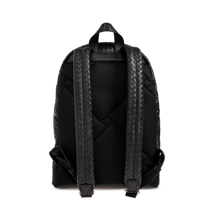 Bottega Veneta Intrecciato 1975 Leather Backpack Black