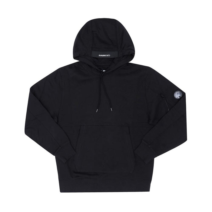 CP Company Black Diagonal Raised Fleece Hoodie