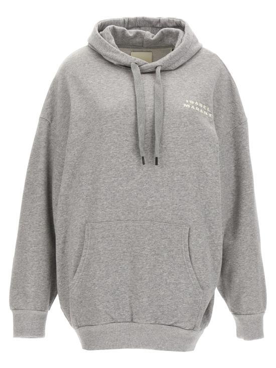 Isabel Marant Gray Cotton Hooded Sweatshirt SW0101 FAA2 M41I02