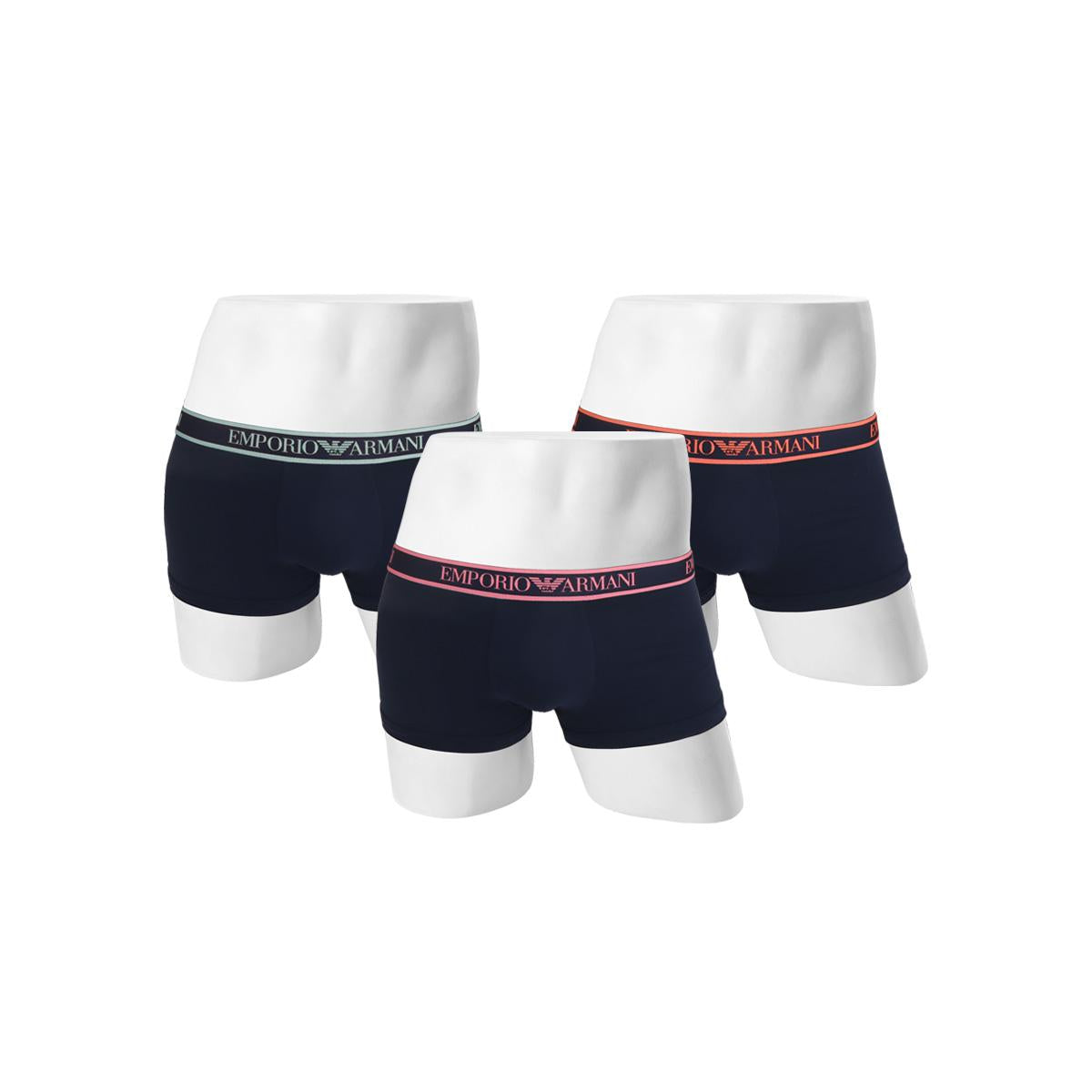 Emporio Armani Men’s Trunks 3-Pack Logo Waistband Underwear Set