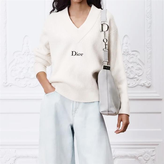 DIOR Diorling Medium Shoulder Bag Black Leather