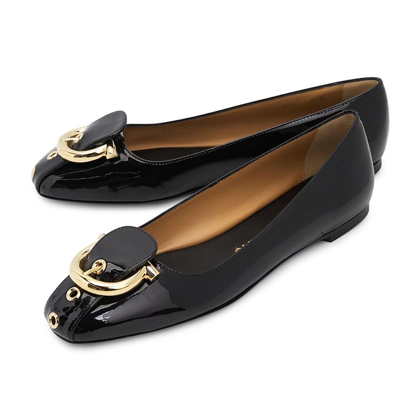 Ferragamo Oxide Ballerina Women’s Flat Shoes Width C