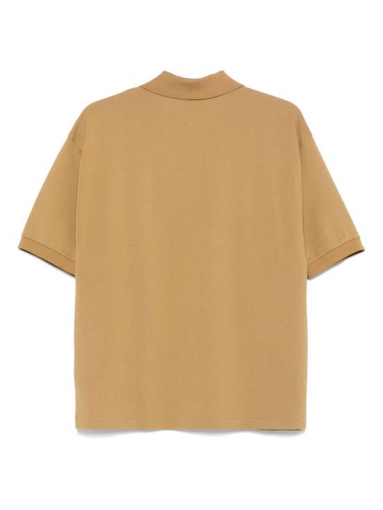 AURALEE Mens Cotton Polo Shirt A25SP01SK KHAKI BEIGE DOM