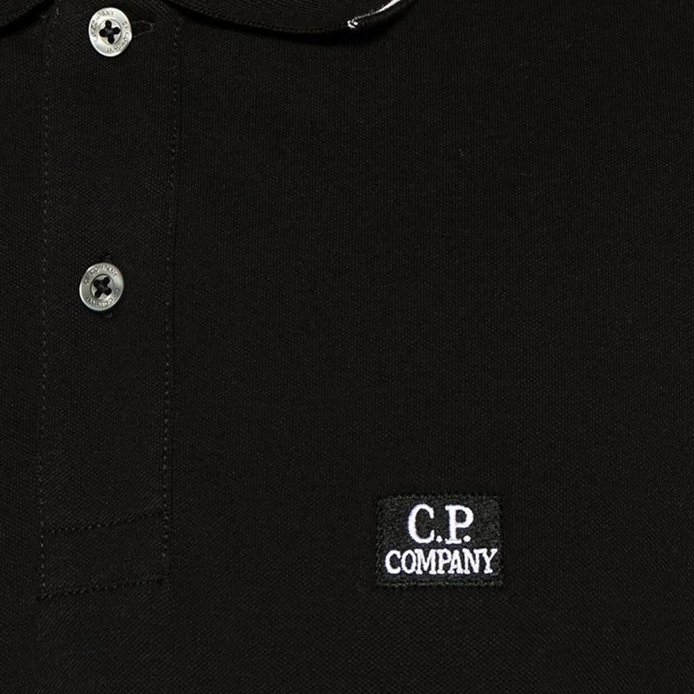 CP Company Logo Line Polo Shirt Black Men