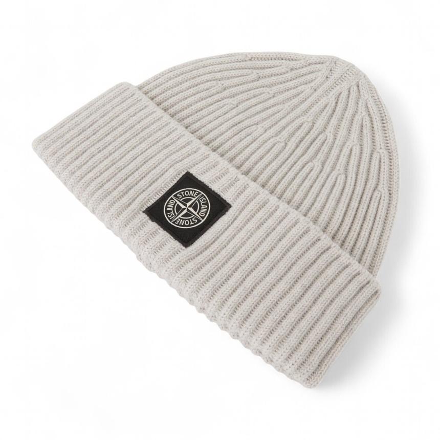 STONE ISLAND Unisex Rib Knit Beanie Hat V0M95 S00C3 Navy