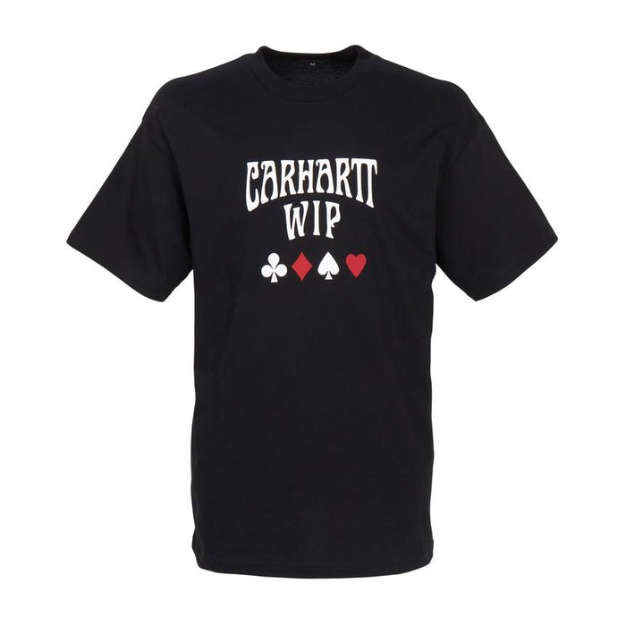 Carhartt Deck Script Short Sleeve T-Shirt for Men Navy Cotton