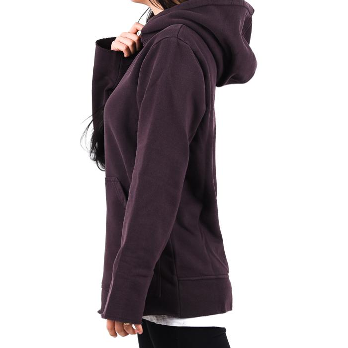 GOLDEN GOOSE Women’s Burgundy Rainbow Graphic Oversized Hoodie Sweatshirt