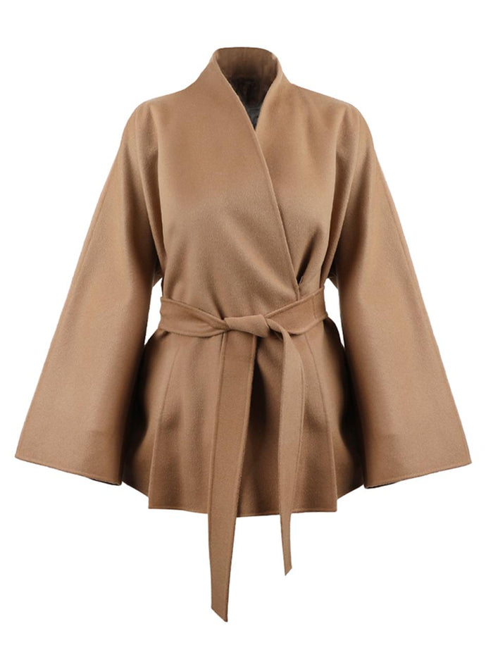Max Mara Studio Women’s Belted Wrap Cape Coat MSTFORTE 024