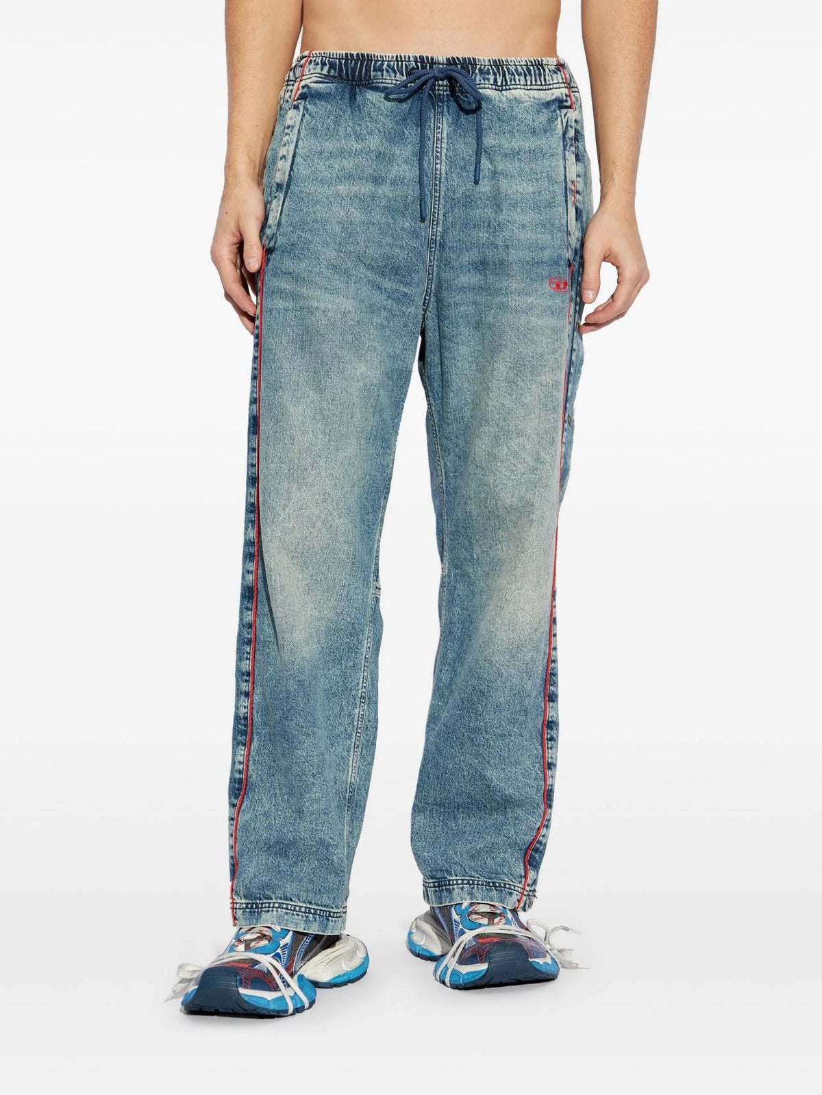 DIESEL Medium Blue Daxfors Sweat Jeans Jogger Pants Unisex A175740ABCP 01